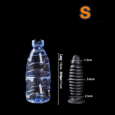 Анальний плагін Hrekssi з спіраллю, 7 розмірів, з силікону, для чоловіків та жінок. Розміри S-XXXXL, чорний колір. Стимуляція простати, анальний дилататор, з присоскою.