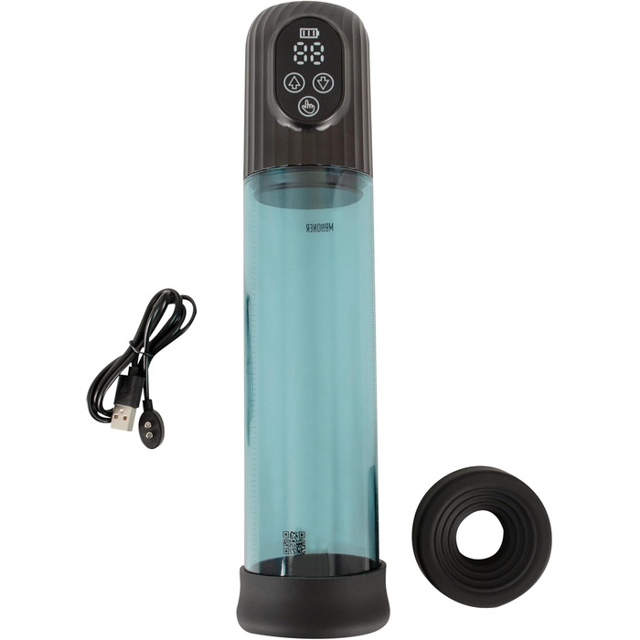 Автоматичний вакуумний пеніс-насос Mister Boner, прозорий/чорний, 5,9 см