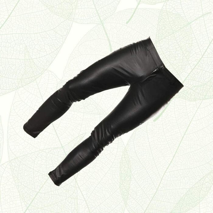 Чоловічі шкіряні штани Lederhosen Slim Fit, чорні - для костюмів та косплею