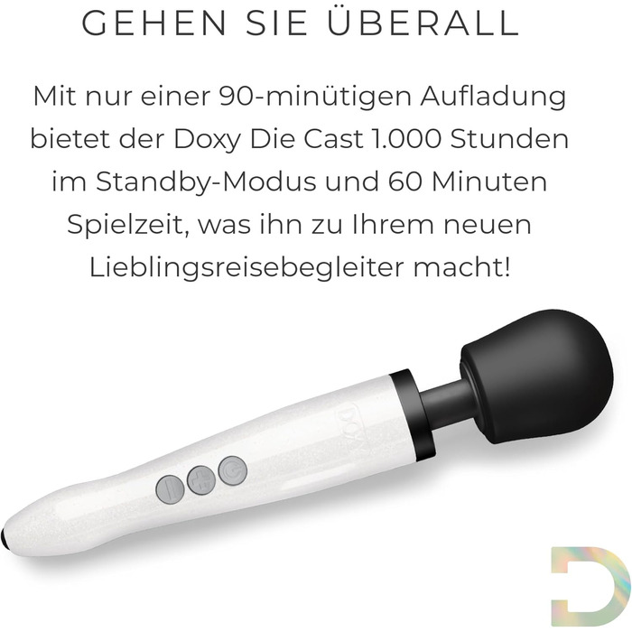 Вібратор для жінок Doxy: інтенсивна вібрація, перезаряджається, для дорослих