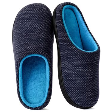 Жіночі домашні капці RockDove з ефектом пам'яті (Memory Foam), в'язка Birdseye, розмір 38/39 EU, колір Denim та небесно-блакитний