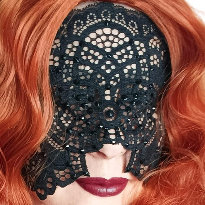 Ручна мереживна маска на обличчя з стразами для жінок, чорна маска для маскараду, балу, карнавалу, весілля, бурлеску, косплею, Марді Гра