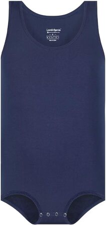 Боді Landofgenie з бавовни, темно-синій, розмір S - одноцільний костюм на бретелях для дорослих