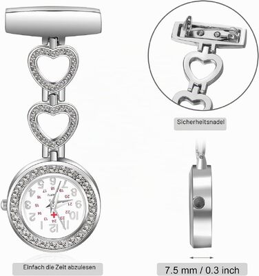 Персоналізований годинник для медсестер lorjewel з іменним гравіюванням, настінний годинник-затискач для жінок, ідеальний подарунок до Дня медичного працівника