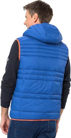 Чоловічий стібаний жилет NORDCAP з капюшоном, тепла вітрозахисна outdoor-вестка з кишенями на блискавці, синій, розмір L
