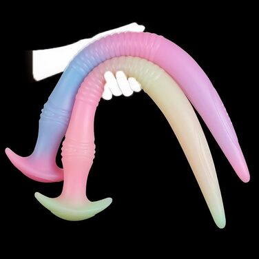 Анальний плагін NAIXBTY з ефектом супер-світлодіода, гнучкий, з рідкого силікону, для масажу простати та анального розширення. Іграшка для дорослих.