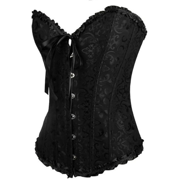 Корсет для жінок Sxybox: чорний корсет-топ з шнурівкою, готичний стиль, для повних грудей