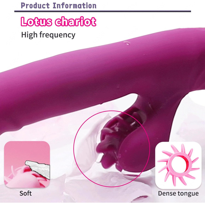 Вібратор для жінок з 9 функціями, нагріванням та G-точкою. Кролик. Рожевий колір