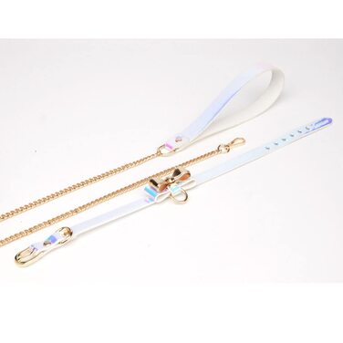 Ошийник-нашийник SM з бантиком, регульований, рожевий (35-43 см)