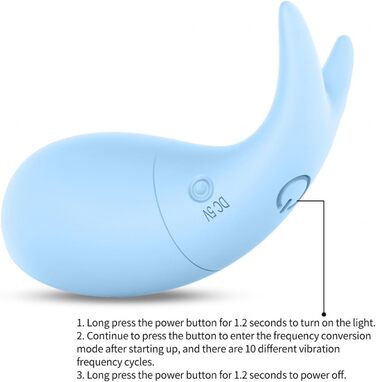 Вібратор з дистанційним керуванням через додаток, 10 режимів вібрації для жінок, портативний G-Spot, для пар (блакитний)