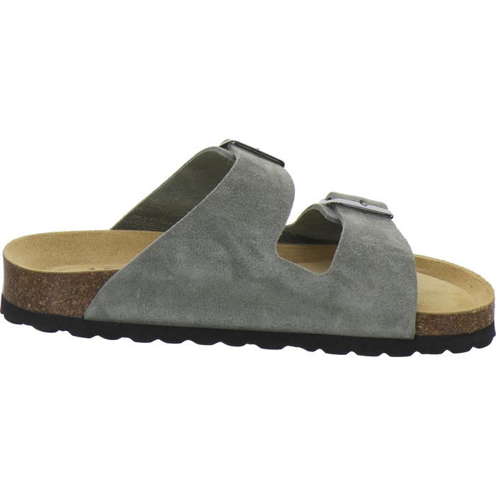 Жіночі шкіряні пантолети AFS-Schuhe 2100, натуральна замша, оливкові, Made in Germany, розмір 38 EU