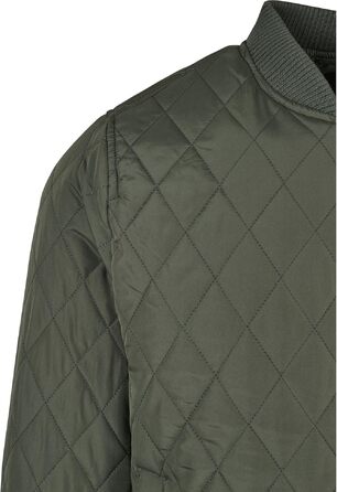 Чоловіча стібана куртка Urban Classics Diamond Quilt Jacket, оливкова, розмір 4XL