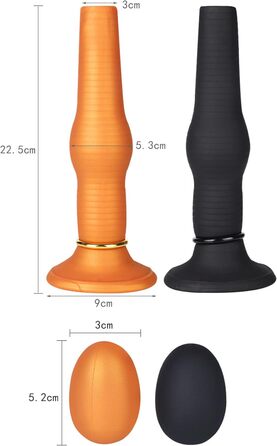 Надувний силіконовий анусный плагін Soarvlorfy – великий овипозитор, бутплъг з отвором, надувні анальні кулі, дилататор, мастурбатор для дорослих (жінок та чоловіків), золотий колір