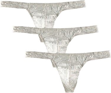 Танга чоловічі Detten, блискучі, 3 шт. Сексуальна білизна для чоловіків, комплект