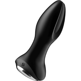 Satisfyer Rotator Plug 2 Connect App Bluetooth: вібратор для анусу з ротаційними кульками | Водонепроникний (IPX7) | 12,5 см | Чорний