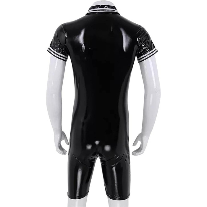 Еротичний костюм для чоловіків 3 шт: комплект нижньої білизни для карнавалу, ролеві костюми для пар, вечірок та святкування Фастів (Чорний/Білий)