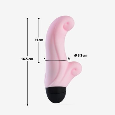 Вібратор для тіла Rabbit Vibrator OCEAN (Rosa) – маленький вібратор для масажу G-точки та простати, Made in Germany, 6 режимів інтенсивності, 100% медичний силікон