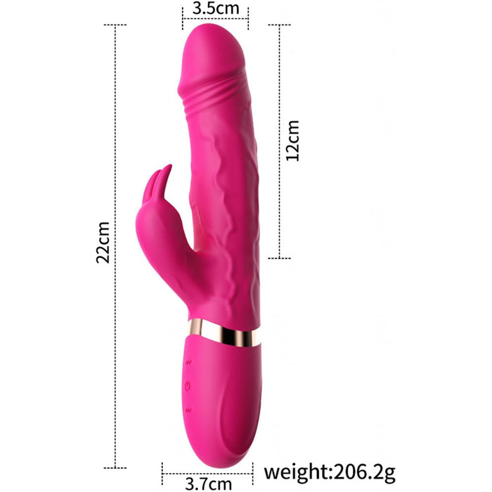 Вібратор для жінок: вібратор клітора та G-точки, силіконовий кролик з 10 режимами, сексуальні іграшки для дорослих (чорний)
