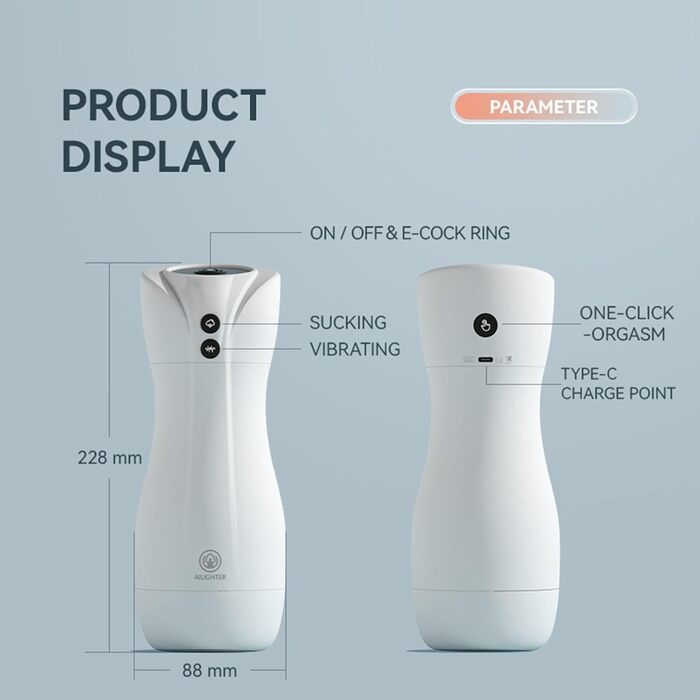 Електричний мастурбатор для чоловіків з 10 вібраціями, 4 режимами всмоктування та функцією нагріву. Чорний колір.