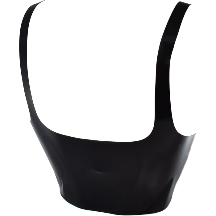 Латексний топ Rubberfashion Kurz - Латексний бюстгальтер - Латексна сорочка для жінок та чоловіків XL, чорний, 0.4 мм