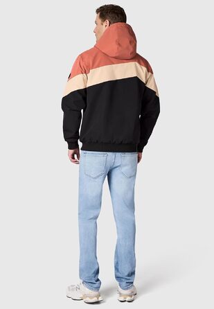 Чоловіча легка демісезонна куртка Ragwear Stewie Block: водонепроникна та дихаюча з капюшоном, колір Terracotta, розмір 3XL