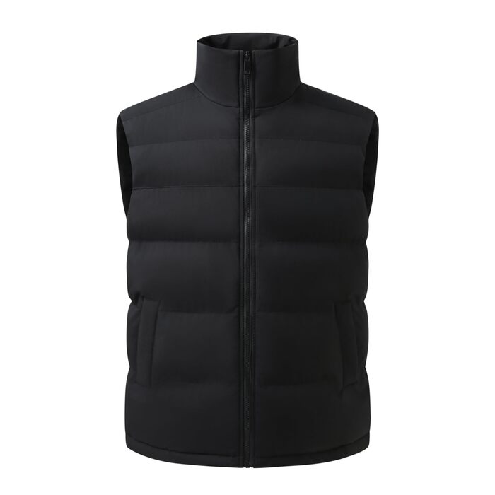 Чоловіча зимова стібана жилетка Allthemen, утеплена легка outdoor-жилетка, чорна (S)
