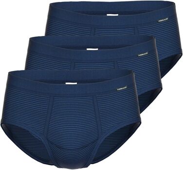 Труси боксер Ammann 3er Pack (5-12) - чоловічі, спортивні, з м'яким поясом, темно-синій та антрацитовий