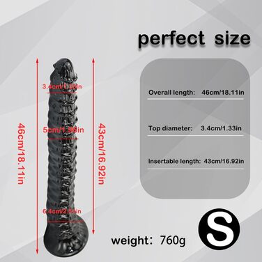 Масажер для тіла Yasexx Giant Monster Dido - гігантський масажер з присосками та стимуляцією G-точки (60 см)