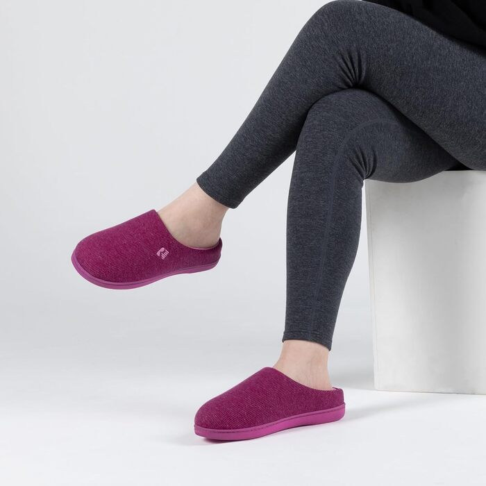 Жіночі домашні капці RockDove з ефектом пам'яті (Memory Foam), двоколірні, розмір 38/39 EU, колір Рожевий кармін