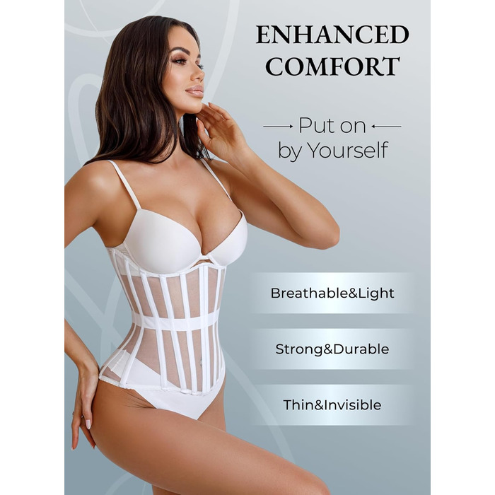 Корсет для талії Mesh-Korsett Taillentrainer для жінок, білий, розмір S