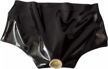 Штани латексні ALMYMM для жінок, сексуальна білизна з анатомічною вставкою, чорний колір, універсальний розмір