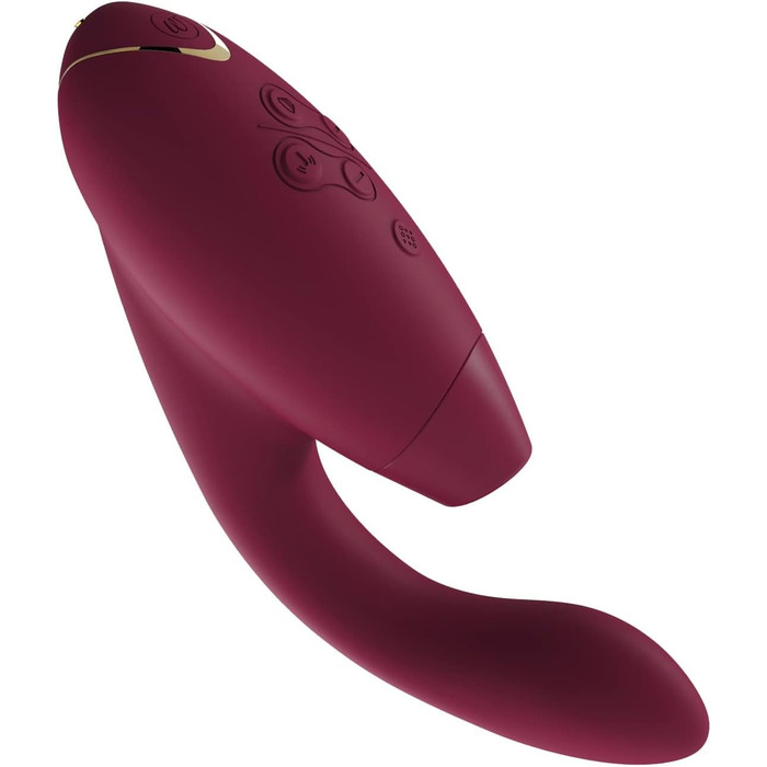 Womanizer DUO 1 Rabbit - вібратор-кролик та стимулятор G-точки з соском, чорний/золотий (червоний)