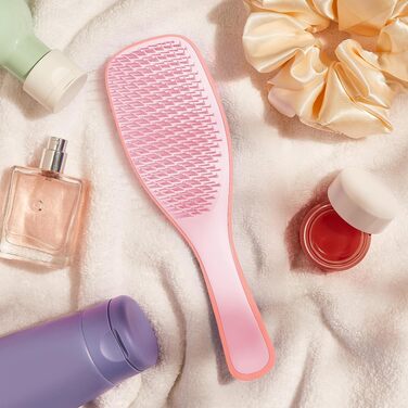 Щітка для волосся Tangle Teezer Ultimate Detangler для кучерявого та жорсткого волосся (типи 3C-4C), розплутуюча, дворівневі щетинки для визначення локонів та зменшення пухнастості, Манго та Рожевий