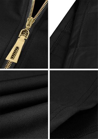 Жіноче обтисле міні-плаття OMZIN з глибоким вирізом та блискавкою, чорне