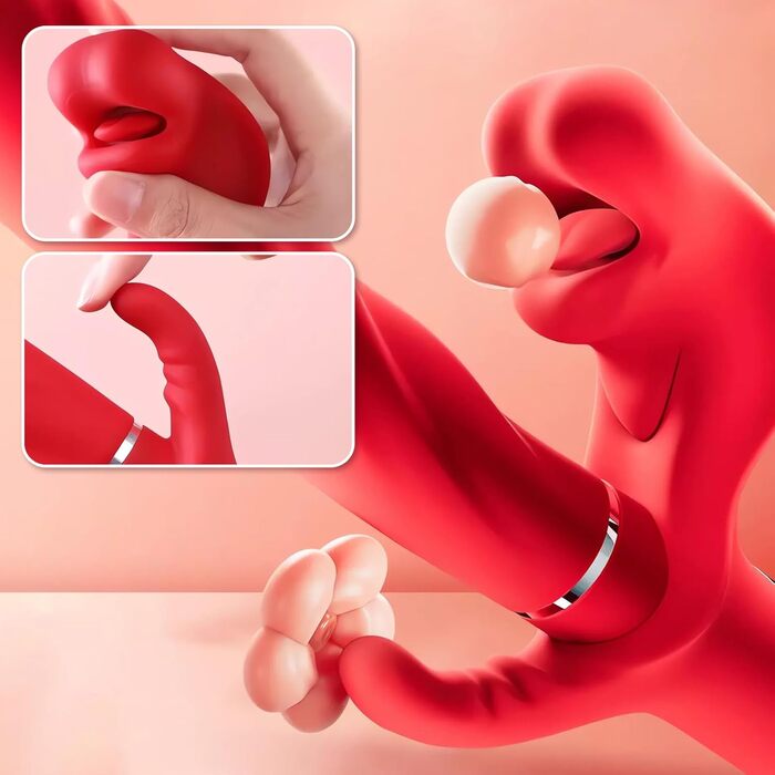 Вібратор для жінок Roluck 3-в-1: 5 режимів лизання, 5 вібрацій та 5 імпульсів