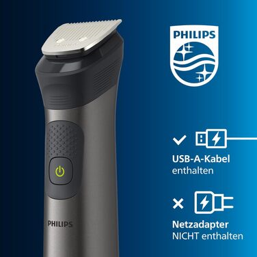 Універсальний тример та машинка для стрижки Philips Multigroom Series 7000 MG7961/15, 17 в 1 для обличчя, голови та тіла, металеві леза, 26 налаштувань довжини (0,5-20 мм)