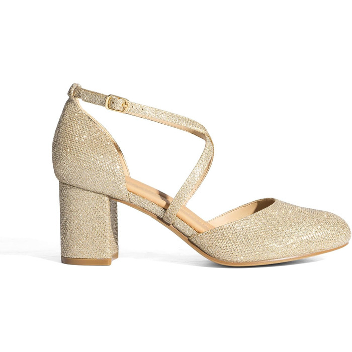 Жіночі елегантні туфлі-човники DREAM PAIRS, золотисті, комфортні, розмір 39 EU