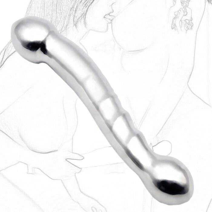 Анальний плуг TRQOYTU з нержавіючої сталі, подвійний наконечник для стимуляції простати та G-точки, мастурбація для чоловіків та жінок