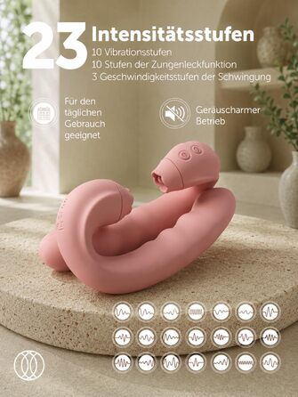 Вібратор жіночий INTIMA 3-в-1 з функцією зливу | Стимуляція G-точки та клітора | Ротаційний | Набір вібраторів для пар | Червоний