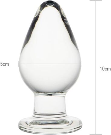 Анальний розширювач зі скляним конусом Analplug 5 см для жінок та чоловіків - кришталь