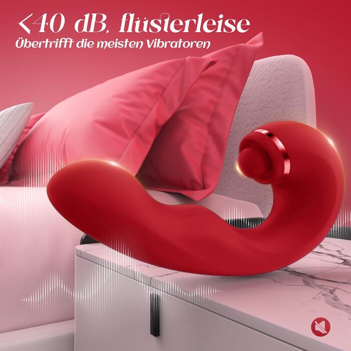 Вібратор для жінок з 5 режимами, масажер клітора та G-точки, сексуальна іграшка для пар, тихий вібратор, червоний