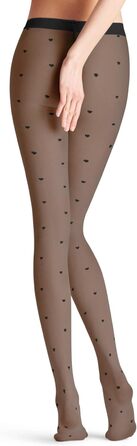 Шкарпетки-шкарпетки Falke x Kaviar Gauche для жінок, прозорі, розкішні, для весілля, без гумки, з тонким швом на кінчику, м'яка тканина, 1 шт, білий перламутр 2036 Lace (S, чорний 3009 Love)