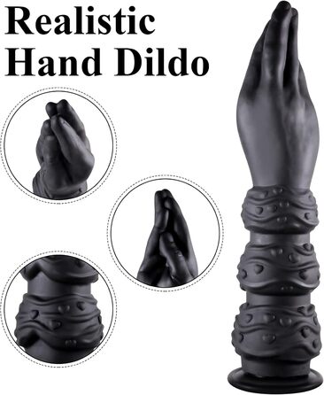 Анальний дилда 33.5 см, велика, чорна з потужним присоском, для жінок, лесбійок та чоловіків