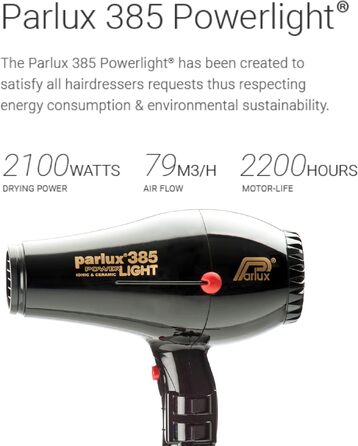 Професійний фен для волосся Parlux Powerlight Black