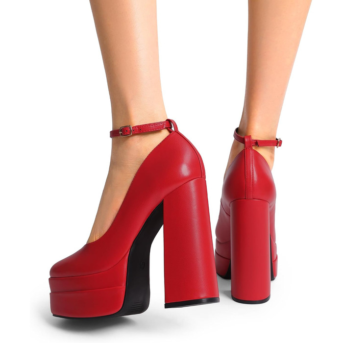 Жіночі туфлі-човники DREAM PAIRS із закритим носком, червоні, екошкіра (PU), розмір 38.5 EU