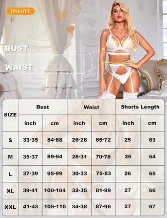 RLOVE жіночий боді з плюшу, babydoll з корсетним поясом, сексуальний бюстгальтер та висока талія, чорний, червоний (S, білий)