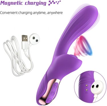 Вібратор для жінок Sexspielzeug Rabbit - 10 режимів, фіолетовий