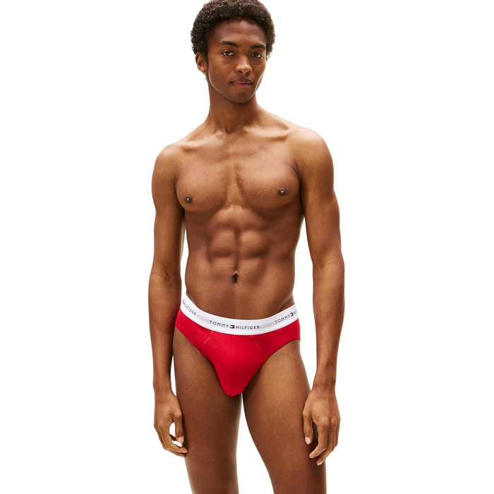 Слип Tommy Hilfiger чоловічий 3p Um0um0370, XL, блакитний (білий/червоний/блакитний)