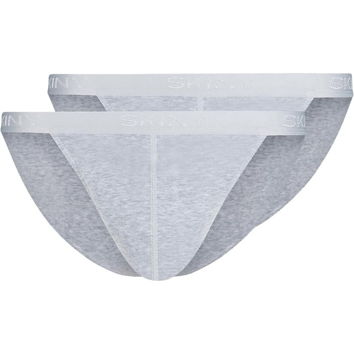 Танга чоловічі Skiny бавовна Rib (2 шт.) (XL, Сріблястий меланж)