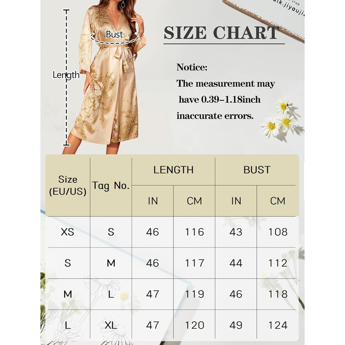 Жіночий халат FEOYA з шовковистого атласу, легкий, довгий, з V-подібним вирізом, жовтий. Ідеальний для вечірки, весілля, дому та сну.